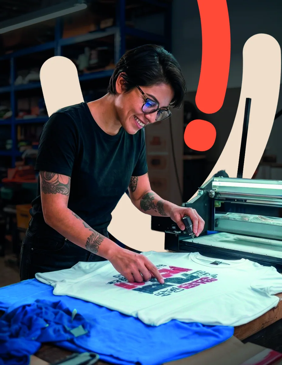Serigrafía de playeras en el taller